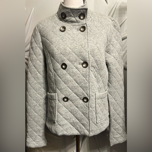 EUC Cabi SZ M quilted double breasted jacket w/2 front pockets, bust 42”-46” - Picture 3 of 4